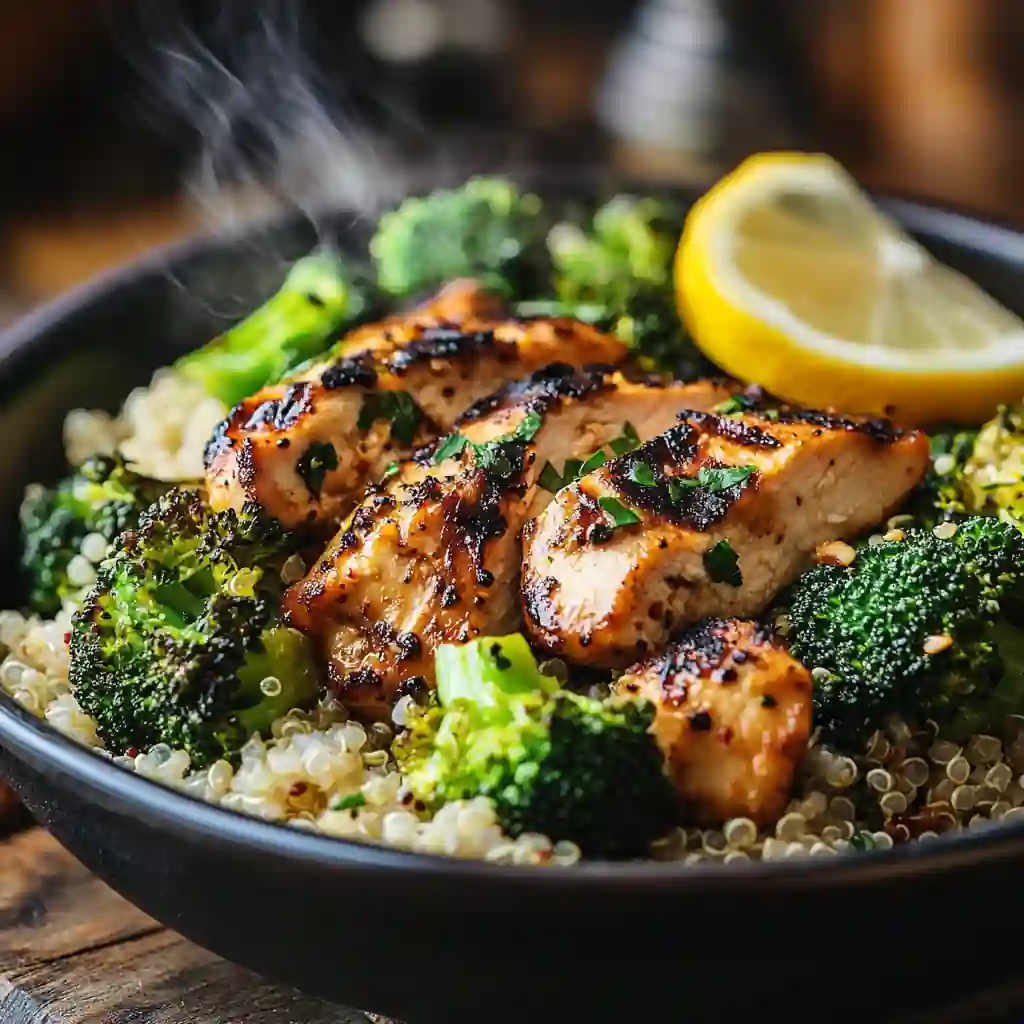 Grilled chicken and broccoli bowl – high-protein 20-minute meal
