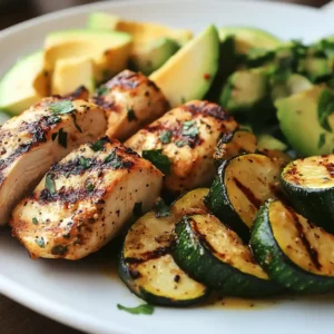 10-minute low carb dinners with grilled chicken and avocado