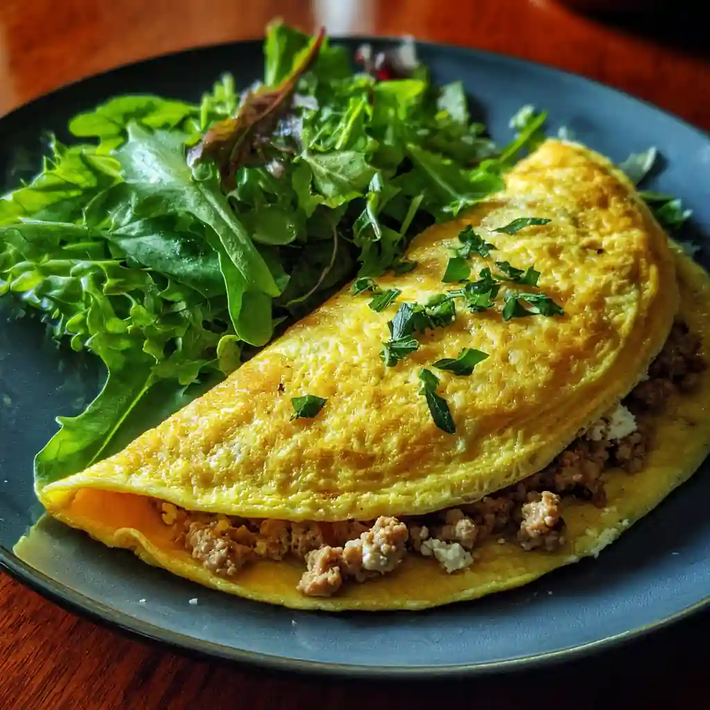ground turkey cottage cheese omelet