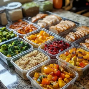 healthy meal prep for weight loss – weekly food containers