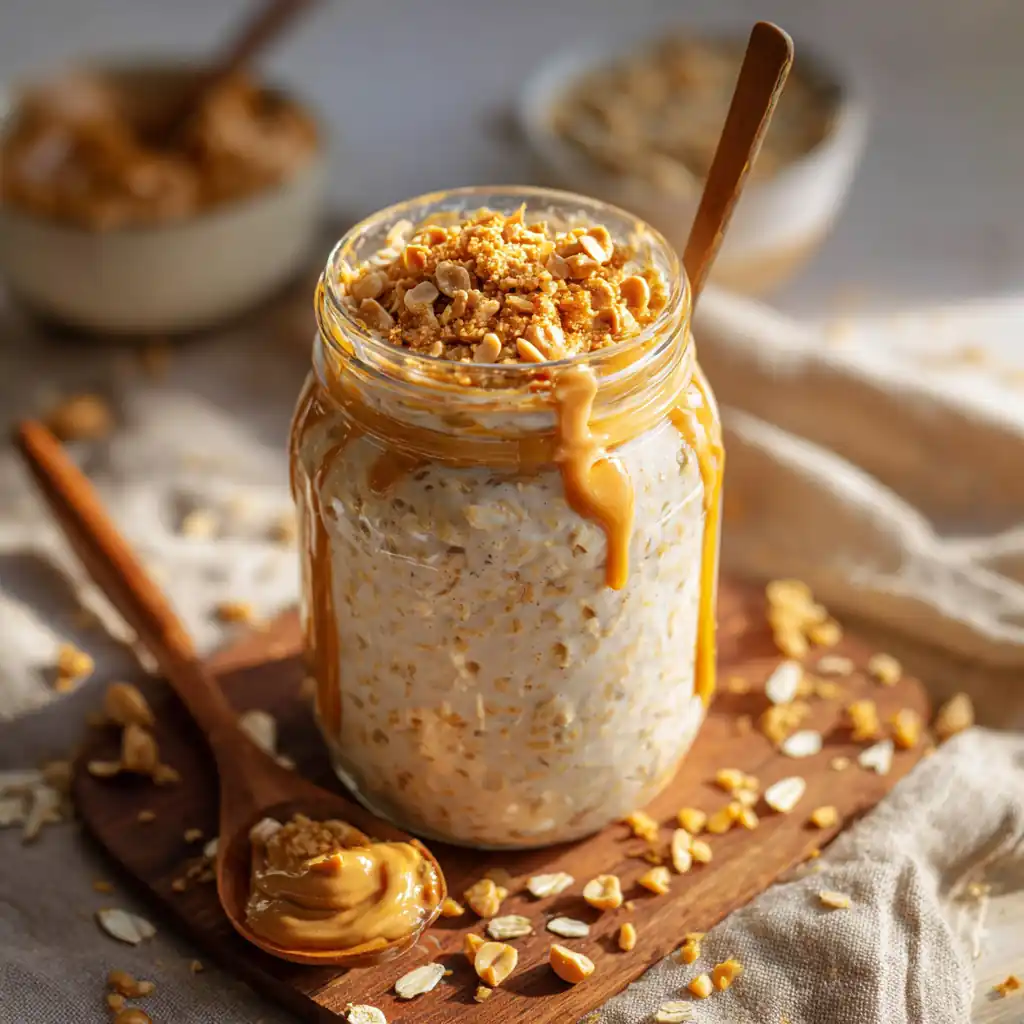 Peanut butter protein overnight oats high protein no eggs