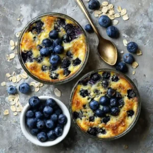 easy blueberry cottage cheese breakfast bake recipe