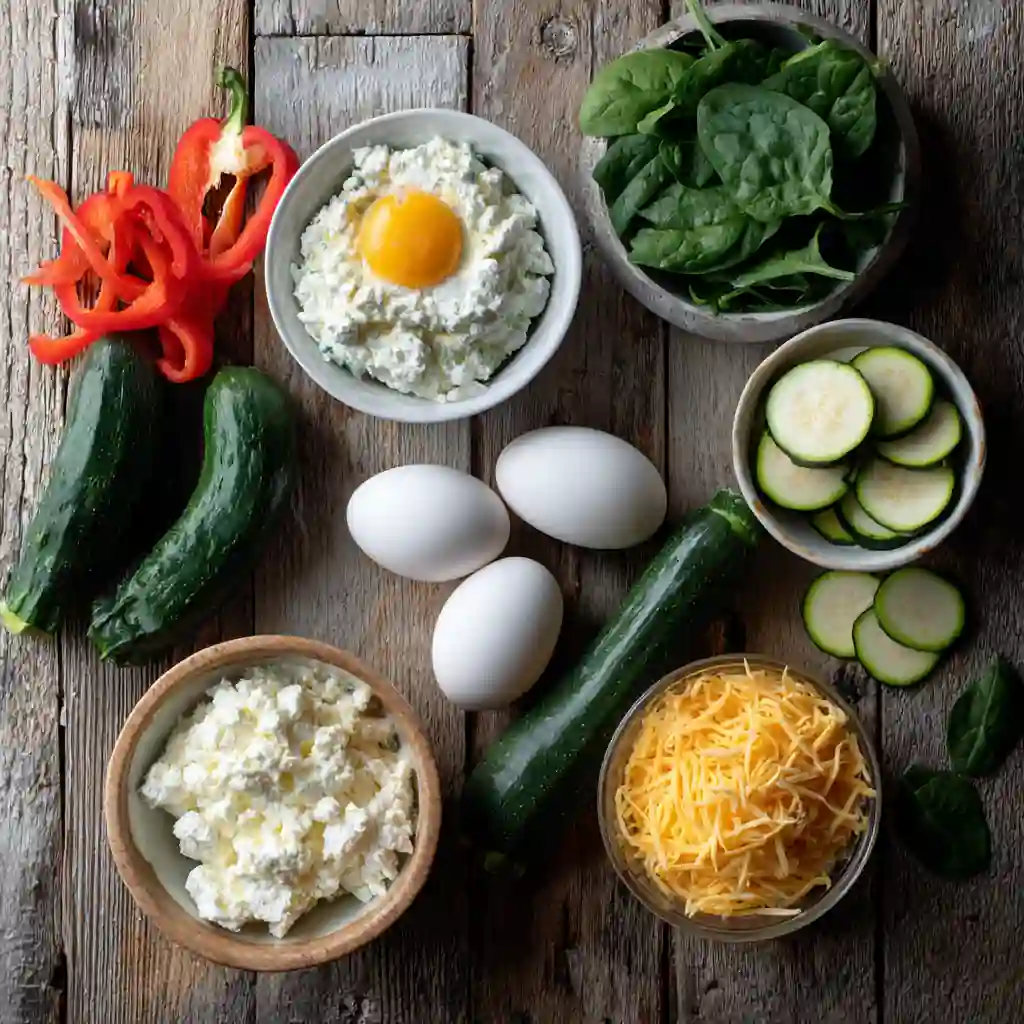 Ingredients for cottage cheese egg muffins for weight loss