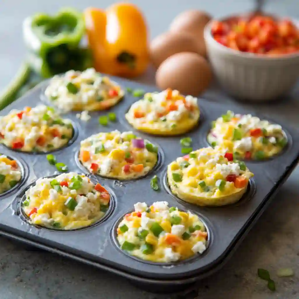 Preparing cottage cheese egg muffins for weight loss