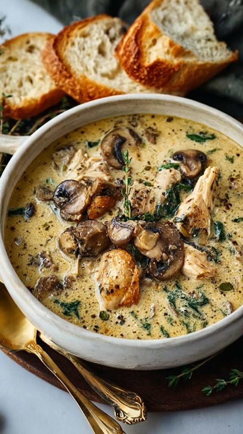 Rotisserie Chicken Mushroom Soup