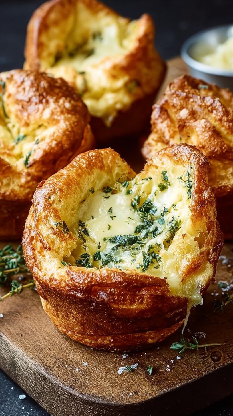 Swiss and Thyme Cheese Popovers