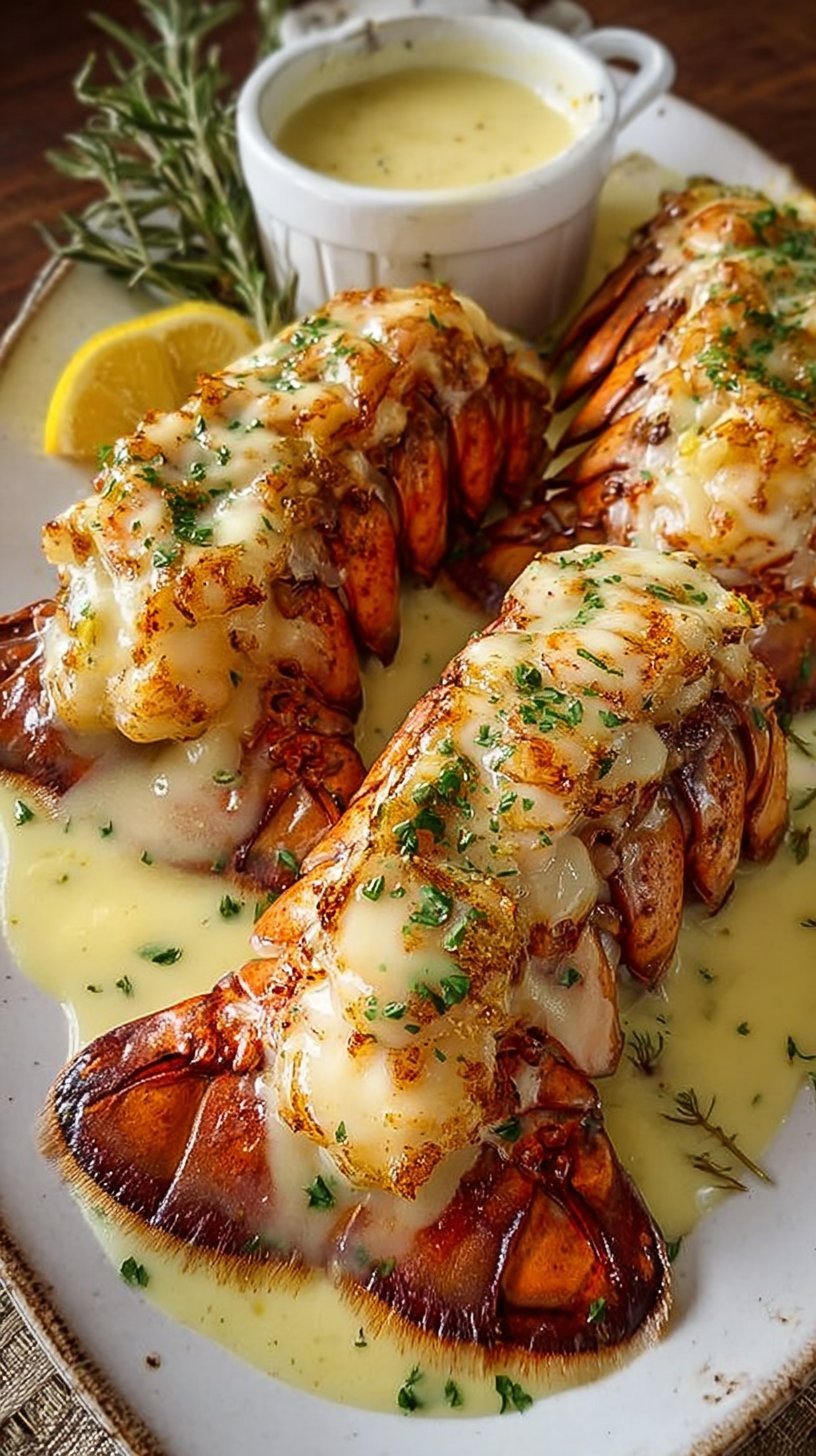 Creamy Garlic Butter Lobster Tails