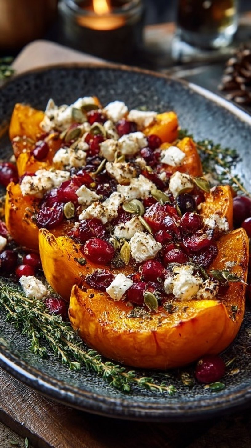 Crispy Honey-Roasted Butternut with Cranberries, Feta & Pumpkin Seeds