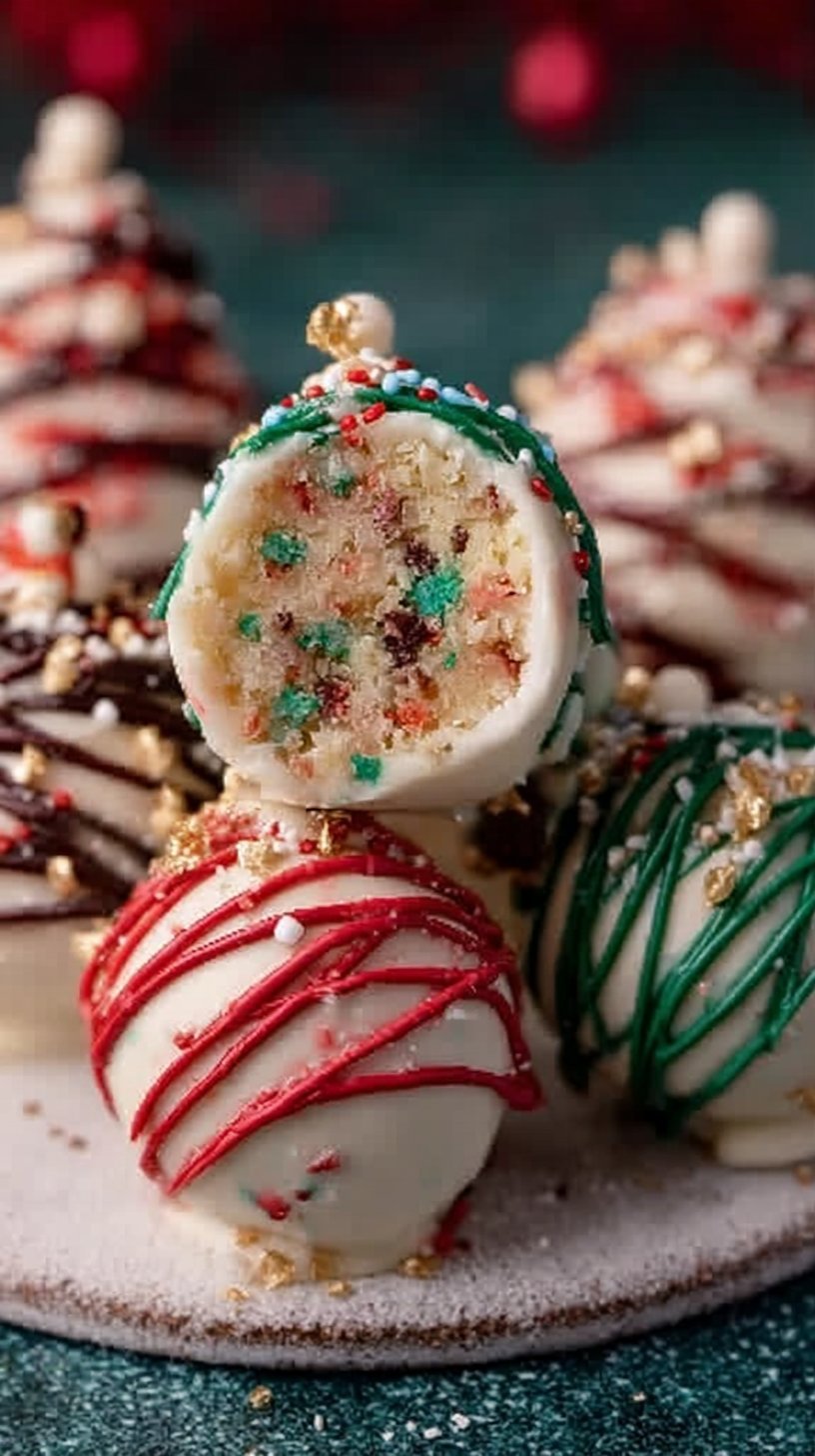 Christmas Tree Cake Truffles with Little Debbies Cakes