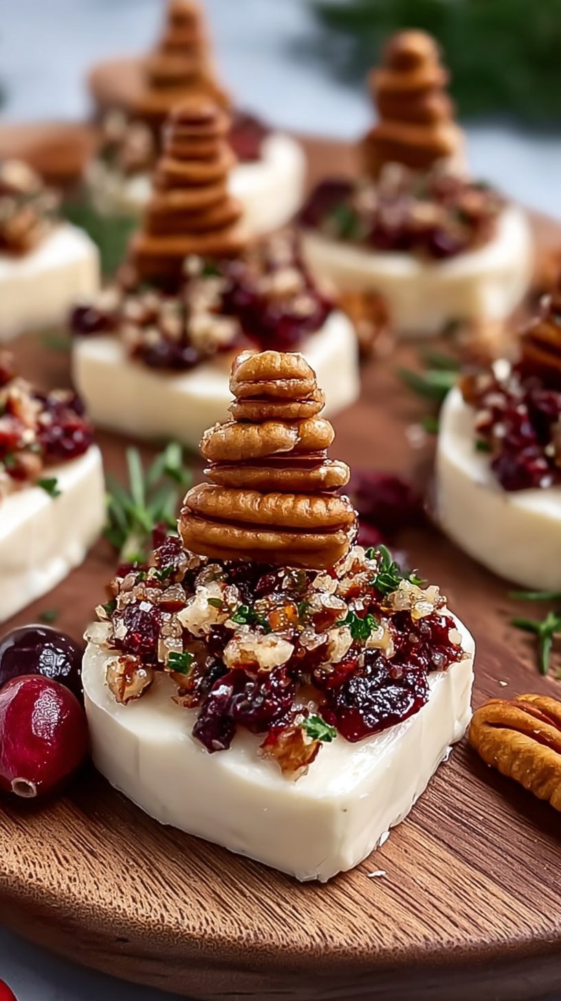 Candied Pecan & Cranberry Brie Bites