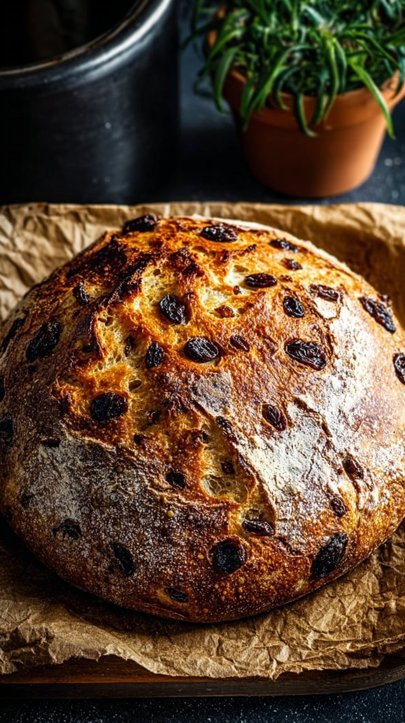 No-Knead Cinnamon Raisin Bread With Orange Zest