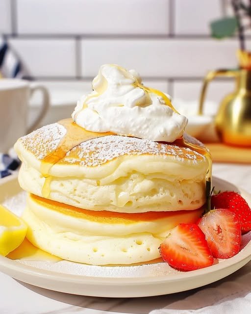 Cloud-like Lemon Soufflé Pancakes