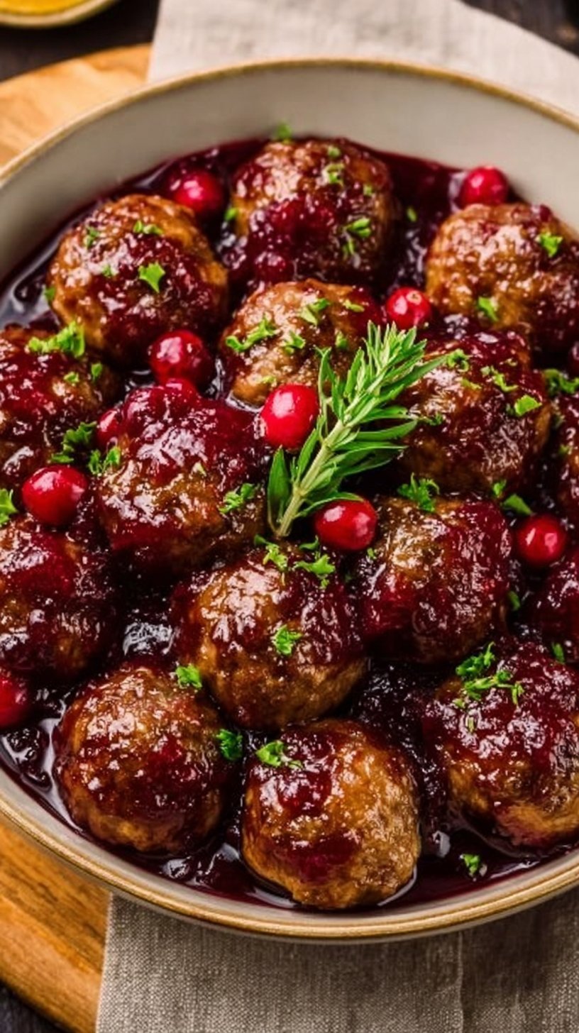 Christmas Cranberry Meatballs