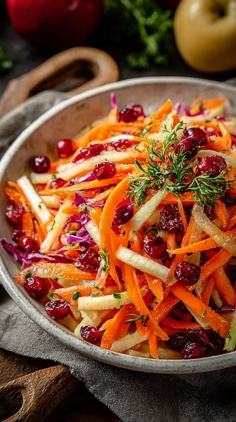 Refreshing Apple Cranberry Carrot Salad