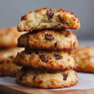 Delicious Cottage Cheese Protein Cookies on a plate, garnished with chocolate chips.