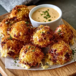 Crispy Turkey Reuben Bites with sauerkraut and Swiss cheese on a plate.