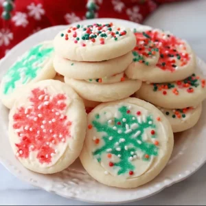 Crumbl copycat Christmas sugar cookies decorated with colorful icing.