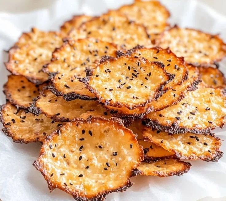 Keto Cottage Cheese Chips - crunchy, low-carb snack for keto diets