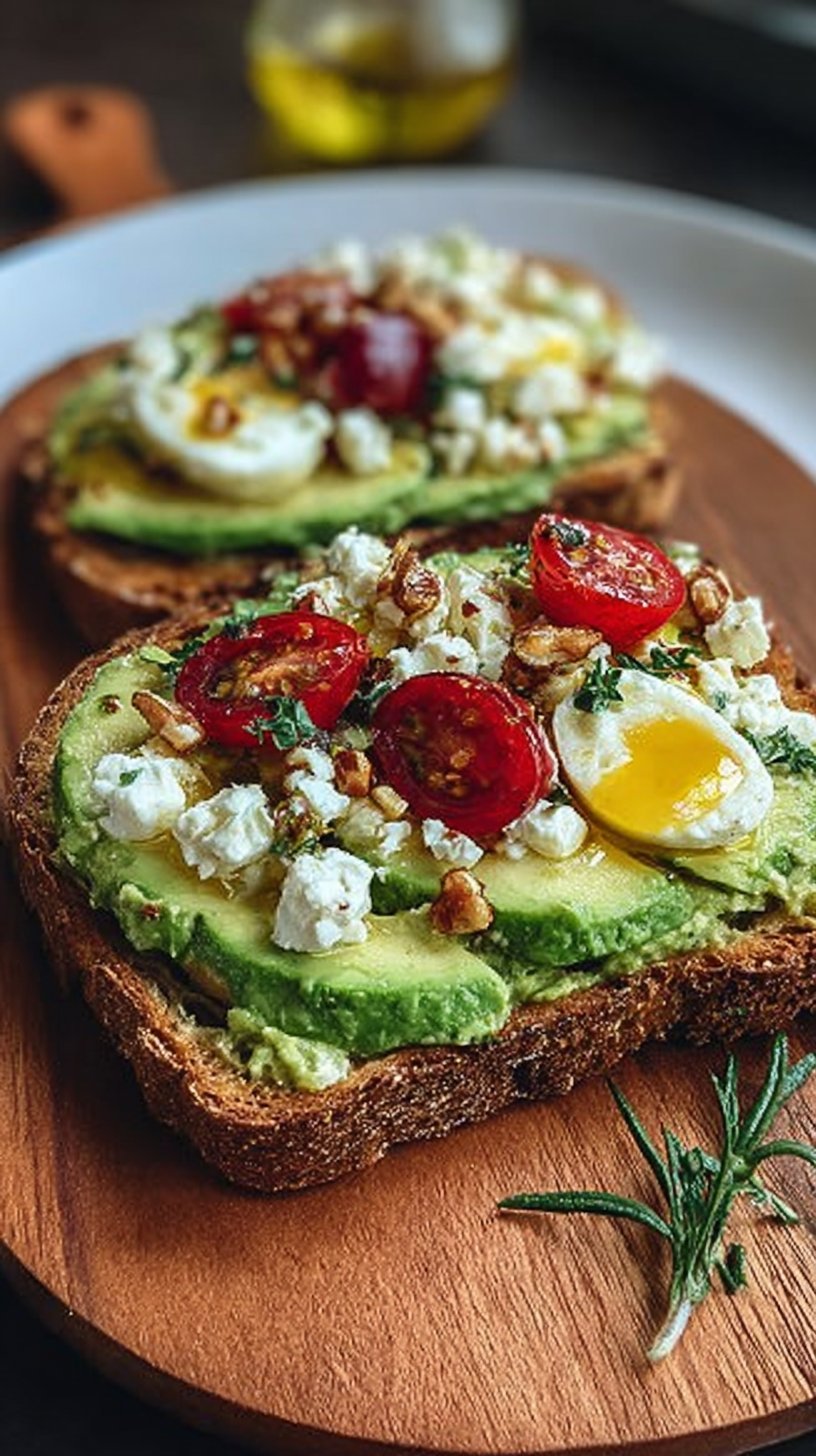 Avocado Feta Toast Delight