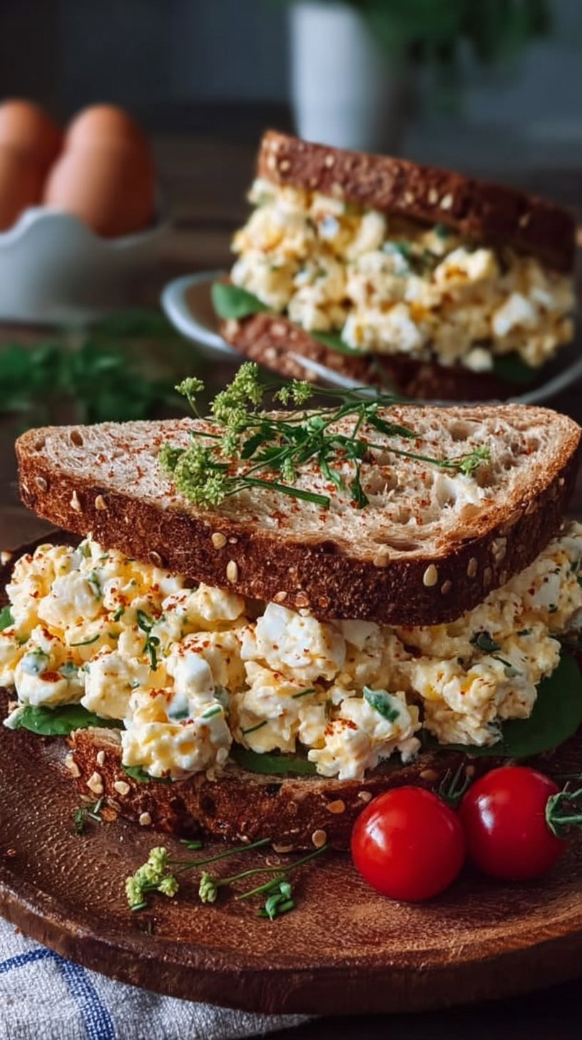 Cottage Cheese Creamy Egg Sandwich