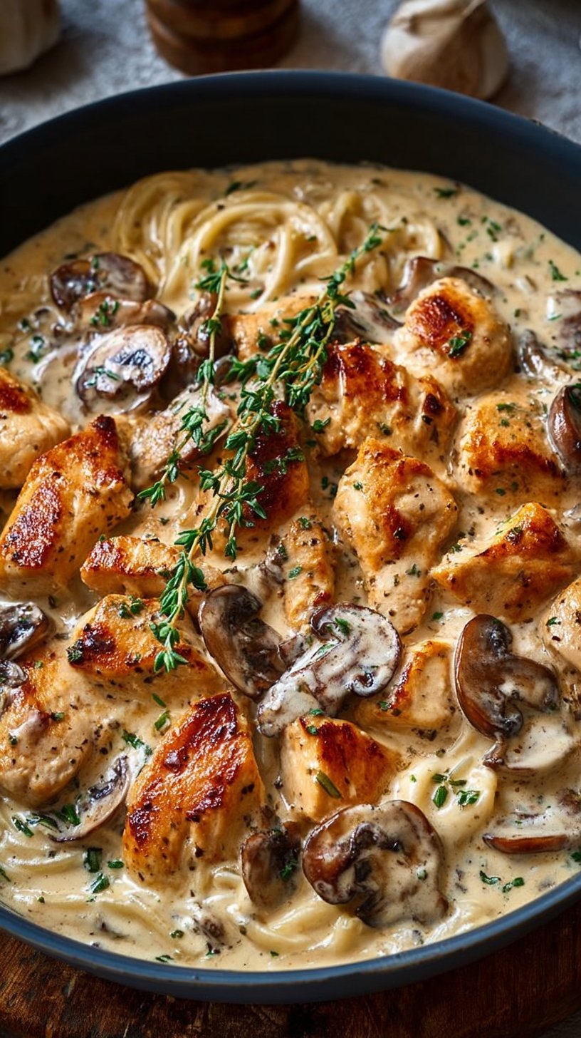 Creamy Chicken and Mushroom Skillet