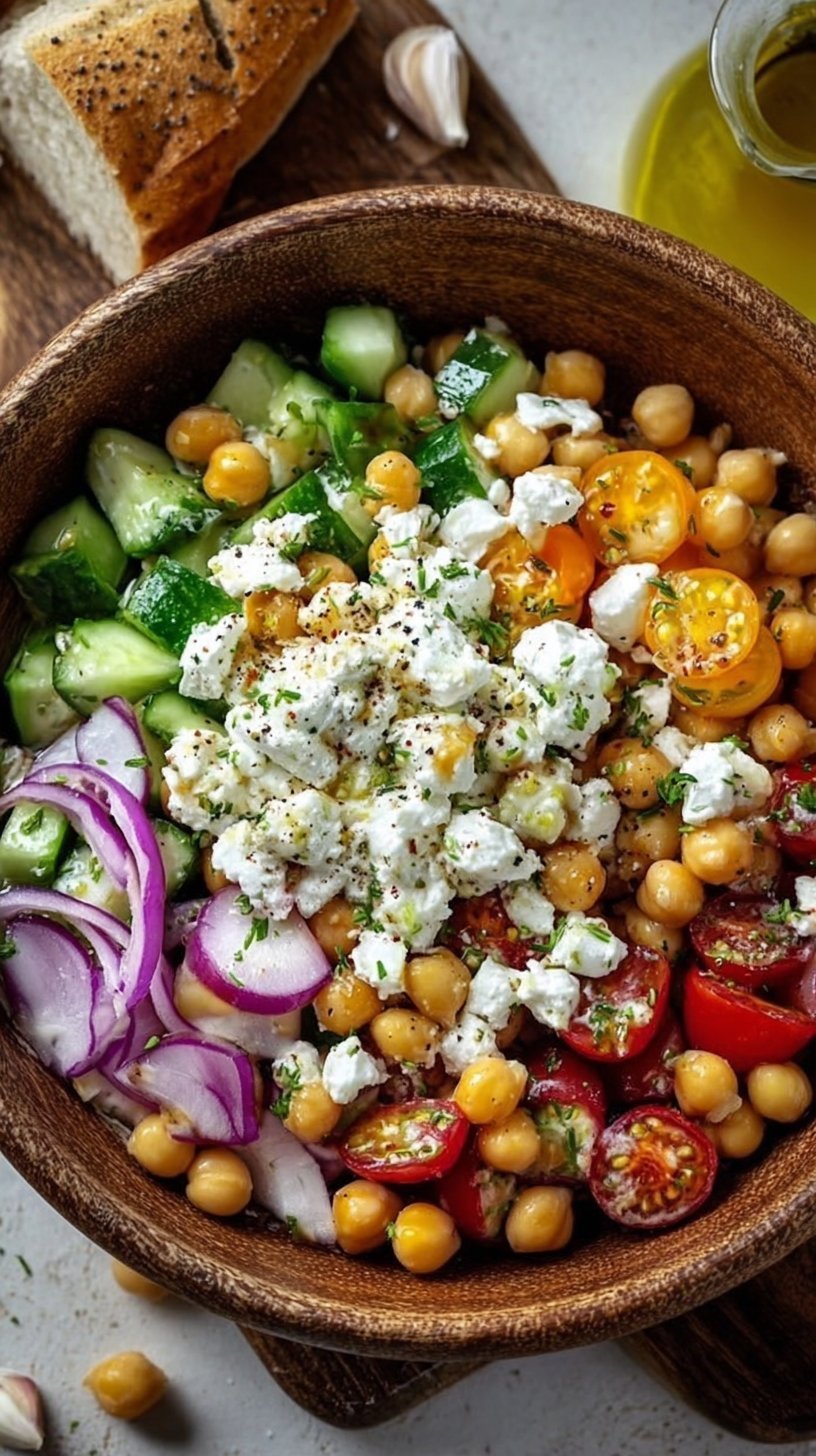 Cottage Cheese and Chickpea Salad