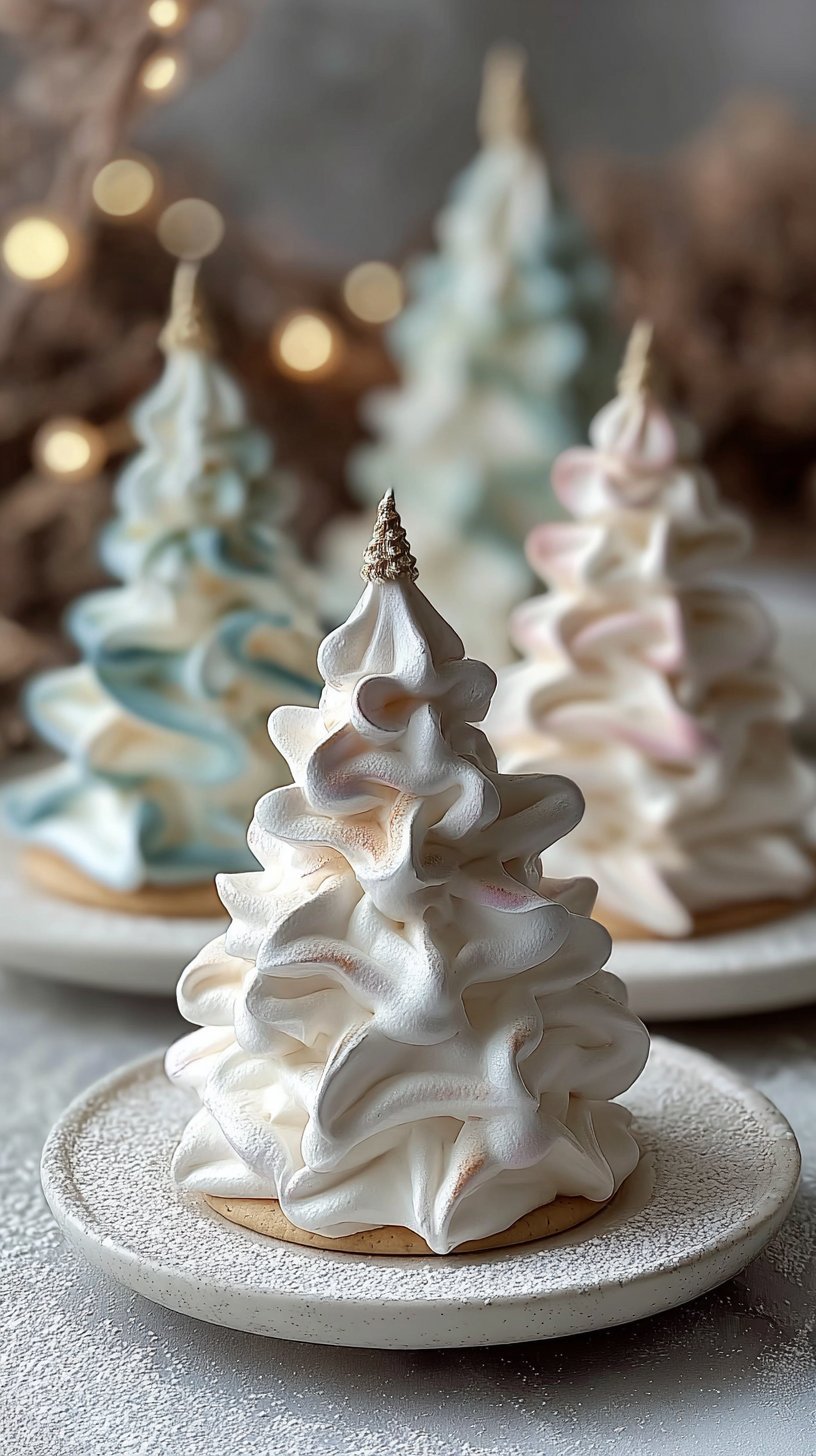 Tree Meringue Cookies