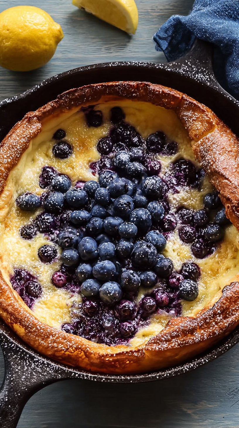 Blueberry Lemon Dutch Baby Pancake