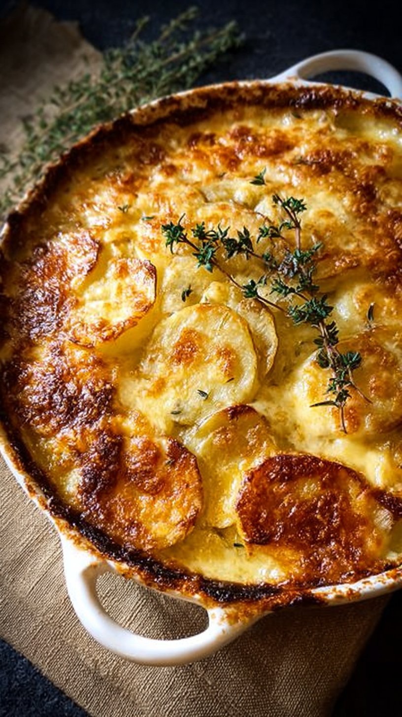 Parmesan and Gruyere Potato Gratin