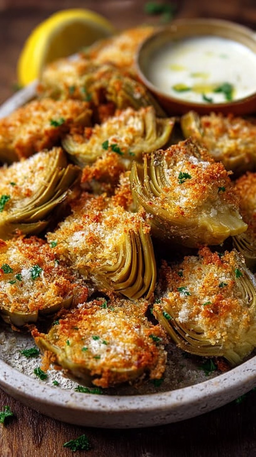 Crispy Parmesan Artichoke Hearts